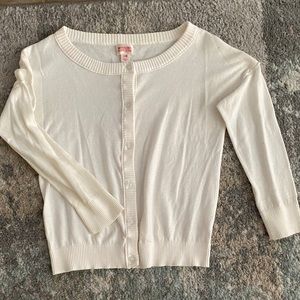 Mossimo Supply Co. Sweaters - Nice soft stretchy off white 1/4 sleeve cardigan Mossimo Supply Co. Sweaters - Nice soft stretchy off white 1/4 sleeve cardigan